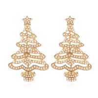 Zinc Alloy Rhinestone Drop Earring, with ABS Plastic Pearl, high quality plated, fashion jewelry & for woman & with rhinestone 