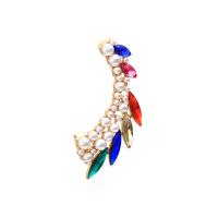 Zinc Alloy Rhinestone Stud Earring, with ABS Plastic Pearl & Resin Rhinestone, high quality plated, fashion jewelry & for woman 