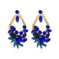 Zinc Alloy Rhinestone Drop Earring, high quality plated, fashion jewelry & for woman & with rhinestone 