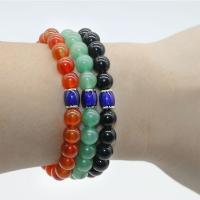 Gemstone Bracelets, Natural Stone, with 304 Stainless Steel & Unisex 8mm Approx 7.87 Inch 