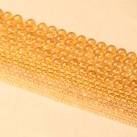Cristal en jaune naturelles, perles de citrine, Rond, poli, DIY & normes différentes pour le choix, Jaune, 4-12mm .96 pouce, Vendu par brin