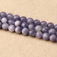 Perles en marbre naturel, marbre teint, Rond, poli, DIY & normes différentes pour le choix, violet, 4-12mm .96 pouce, Vendu par brin