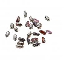 Iron flat back cabochon, with rhinestone, mixed colors, 15mm 