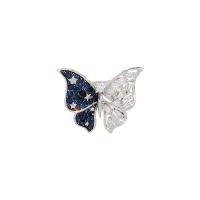 Cubic Zirconia Micro Pave Brass Finger Ring, Butterfly, plated, micro pave cubic zirconia & for woman, US Ring 