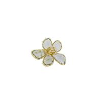 Brass Finger Ring, with Crystal, Flower, plated, Korean style & for woman US Ring 