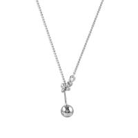Sterling Silver Jewelry Necklace, 925 Sterling Silver, platinum color plated, for woman Approx 17.71 Inch 