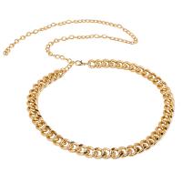 Zinc Alloy Waist Chain, for woman, golden, 13mm Approx 100 cm 