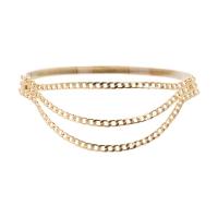 Zinc Alloy Waist Chain, multilayer & for woman, golden 