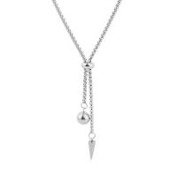 Titanium Steel Jewelry Necklace, Unisex, silver color Approx 45 cm 