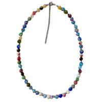 Collar de la joyería de cristal de Murano, con Partículas de acero, para mujer, color mixto, longitud:43 cm, Vendido por UD