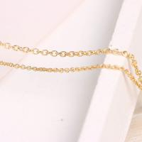 Brass Oval Chain, 14K gold plated, DIY 