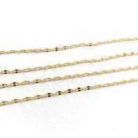 Brass Curb Chain, 18K gold plated, DIY 