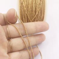 Brass Ball Chain, 18K gold plated, DIY, 1.5mm 
