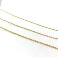 Brass Oval Chain, 18K gold plated, DIY 
