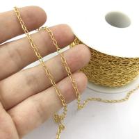 Brass Oval Chain, 18K gold plated, DIY 