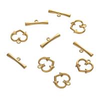 Stainless Steel Toggle Clasp, 304 Stainless Steel, Heart, Galvanic plating, DIY 15mm,20mm 