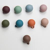 Solid Color Acrylic Pendants, Round, painted, DIY & matte 14mm 