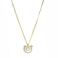 純銀製の宝石類のネックレス, 925スターリングシルバー, メッキ, 女性用 & ライン石のある, 無色, 長さ:約 15.74 インチ, 売り手 パソコン