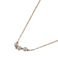 Sterling Silber Perlenkette, 925er Sterling Silber, mit Natürliche kultivierte Süßwasserperlen, plattiert, verschiedene Stile für Wahl & für Frau, keine, Länge:ca. 15.74 ZollInch, verkauft von PC