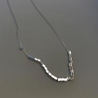 Sterling Silver Jewelry Necklace, 925 Sterling Silver, platinum color plated, for woman Approx 15.74 Inch 