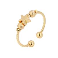 Brass Cuff Finger Ring, plated, Adjustable & for woman 6.5mm 