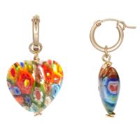 Huggie Hoop Drop Earring, Acier titane, avec chalumeau, envoyé au hasard & pour femme, couleurs mélangées Vendu par paire