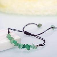 Gemstone Chip Bracelets, with Polyester Cord, Unisex 45mm Approx 8-28 cm 