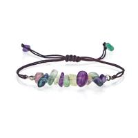 Purple Fluorite Bracelet, with Polyester Cord, for woman, mixed colors, 45mm cm 