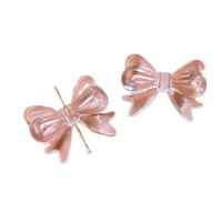 Resin Hair Accessories DIY Findings, Bowknot, clear Approx 