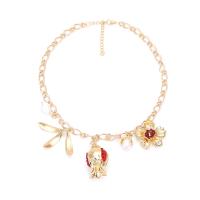 Plastic Pearl Necklace, Zinc Alloy, with Plastic Pearl, with 2.75inch extender chain, Fruit, gold color plated, Bohemian style & for woman, 36mm, 35mm Approx 18.1 Inch 