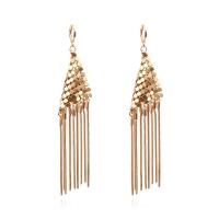 Fashion Fringe Earrings, Brass, with Aluminum, Tassel, plated, fashion jewelry & for woman 