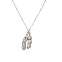 Sterling Silber Perlenkette, 925er Sterling Silber, mit Perlen, Erdnuss, plattiert, für Frau, keine, Länge:ca. 15.74 ZollInch, verkauft von PC