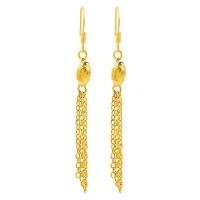 Fashion Fringe Earrings, Brass, for woman, golden 