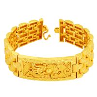 Brass Bracelet, plated, for man, golden 