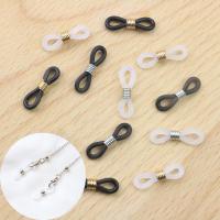 Silicone Glasses Anti-slip Clasp, with Zinc Alloy, plated, Unisex Approx 