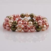 Shell Pearl Bracelet, Round & for woman, mixed colors .5 Inch 