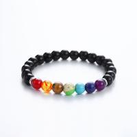 Gemstone Bracelets, Round, handmade & Unisex, mixed colors cm 