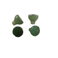 Gemstone Jewelry Pendant, Green Aventurine, with Red Aventurine & Lace Agate, Lotus Seedpod, Carved, DIY 12mm 