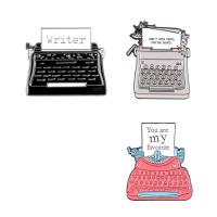 Emaille -Brosche, Zinklegierung, SchreibmaschineMaschine, Einbrennlack, unisex & verschiedene Stile für Wahl, 22-28mm, verkauft von PC