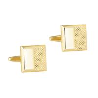 Brass Cufflinks, Square, plated, for man 