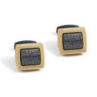 Brass Cufflinks, Square, plated & for man 