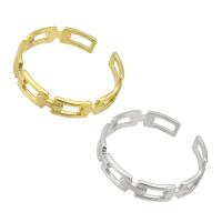 304 Stainless Steel Cuff Finger Ring, Vacuum Ion Plating, Adjustable & for woman & hollow US Ring 
