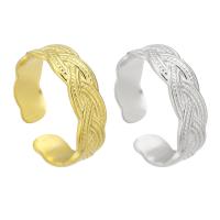 acero inoxidable 304 Anillo de dedo Cuff, Recubrimiento iónico al vacío, Ajustable & para mujer, más colores para la opción, tamaño:7, Vendido por UD