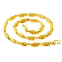 Латунь цепи ожерелье, Другое покрытие, Мужский, Золотой, 7.5mm, длина:60 см, продается PC