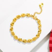 Bracelets en laiton, Placage, antifatigue & pour femme, doré Environ 19 cm, Vendu par PC