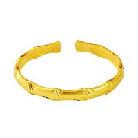 Brass Cuff Bangle, for woman, golden, 8mm 