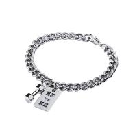 Titane bracelet en acier et bracelet, Acier titane, Placage, unisexe, argent cm, Vendu par PC