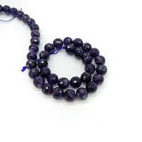 Natürliche Amethyst Perlen, rund, poliert, DIY & verschiedene Größen vorhanden & facettierte, violett, Länge:14.57 ZollInch, verkauft von Strang