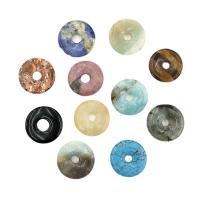 Gemstone Jewelry Pendant, Donut, polished, random style, mixed colors, 10-50mm 