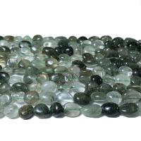 Gemischte Farbe Quarz Perlen, grüne Haar Stein, Unregelmäßige, DIY, 6x8mm, Länge:14.96 ZollInch, verkauft von Strang